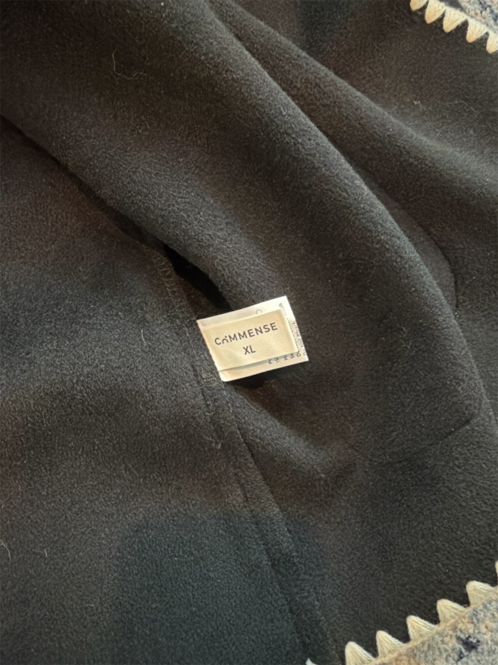 Commense contrast trim jacket with matching scarf - Picture 3 of 4